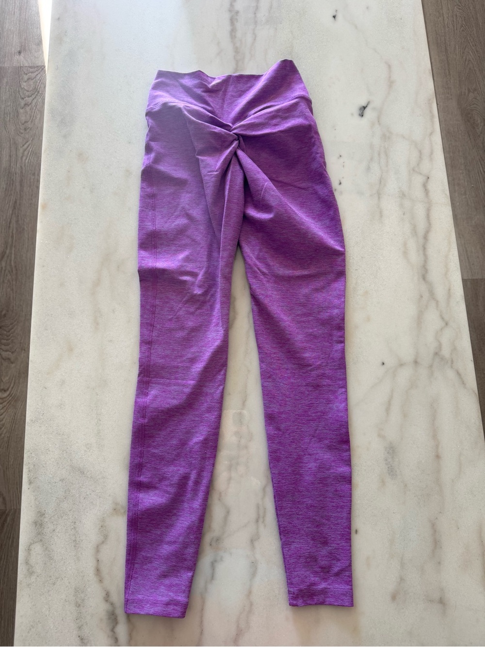 Bombshell Sportswear Purple Twist-Front Leggings